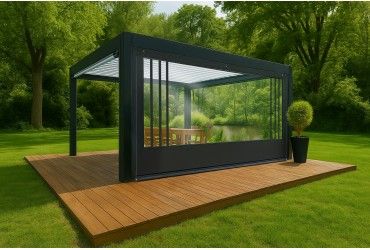 Bâche de fermeture sur-mesure pour pergola motif Angles| CloZIP