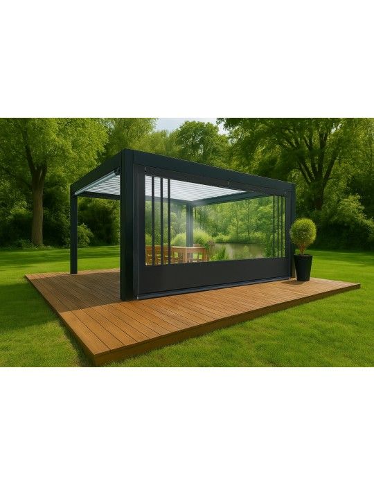 Bâche de fermeture sur-mesure pour pergola motif Angles| CloZIP