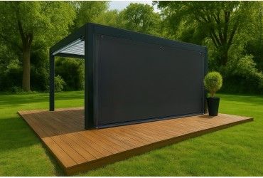 Bâche de fermeture opaque pour pergola sur-mesure | CloZIP