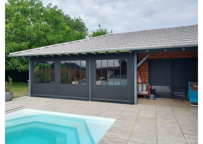 Bâche de fermeture pergola verrière sur-mesure | CloZIP