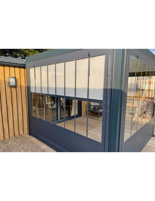 Bâche de fermeture pergola verrière sur-mesure | CloZIP