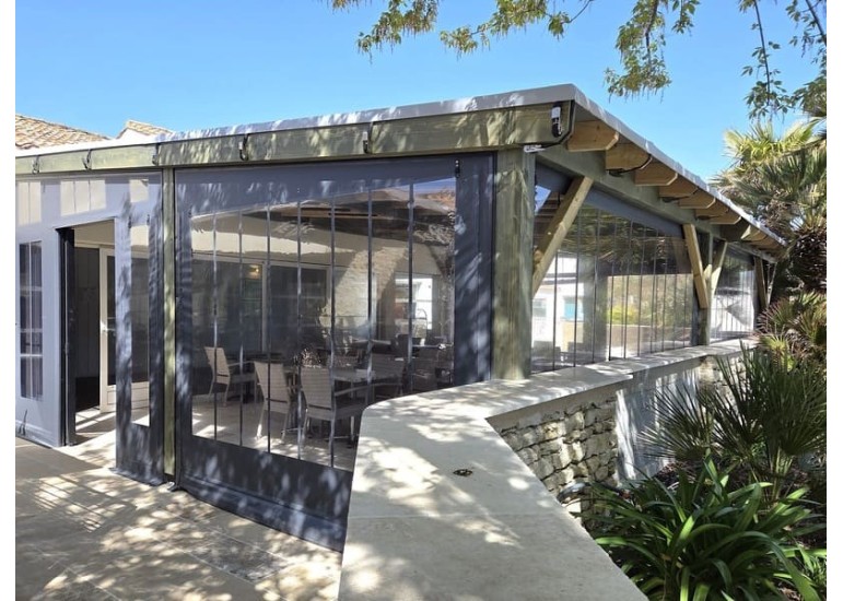 Bâche de fermeture pergola verrière sur-mesure | CloZIP