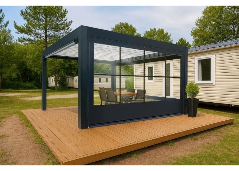 Bâche de Fermeture CLOSEO pour Pergola Sur-Mesure | CloZIP