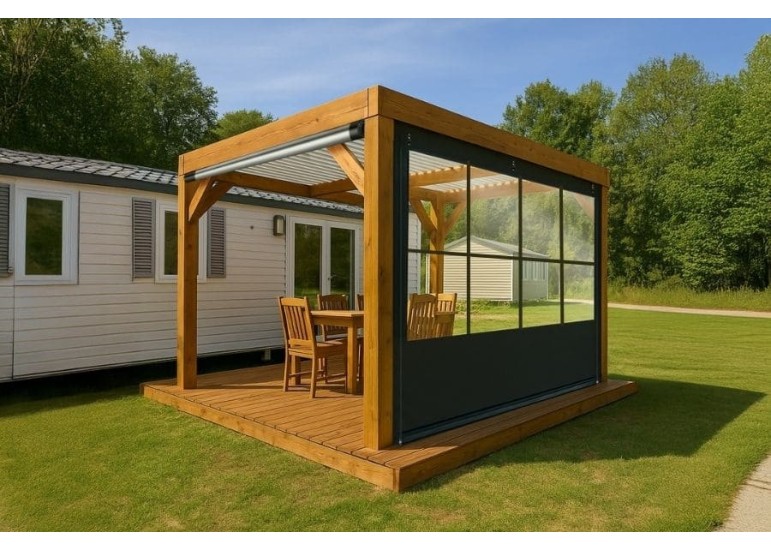 Bâche de Fermeture CLOSEO pour Pergola Sur-Mesure | CloZIP
