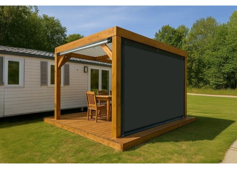 Bâche de fermeture opaque pour pergola sur-mesure | CloZIP