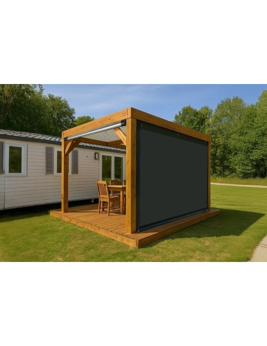 Bâche de fermeture opaque pour pergola sur-mesure | CloZIP