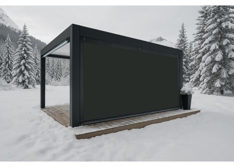 Bâche de fermeture opaque pour pergola sur-mesure | CloZIP