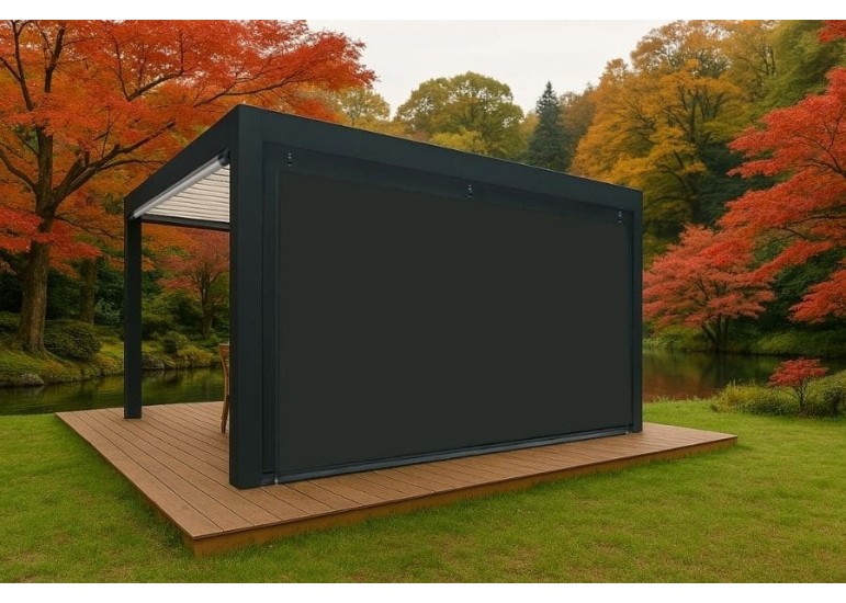 Bâche de fermeture opaque pour pergola sur-mesure | CloZIP