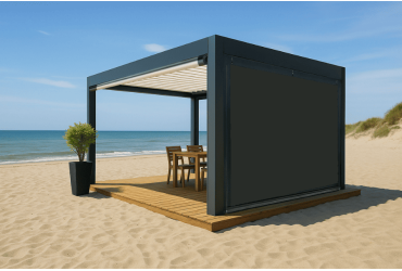 Bâche de fermeture opaque pour pergola sur-mesure | CloZIP 2