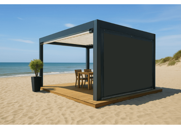 Bâche de fermeture opaque pour pergola sur-mesure | CloZIP