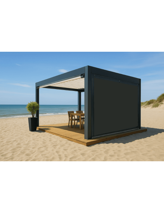 Bâche de fermeture opaque pour pergola sur-mesure | CloZIP