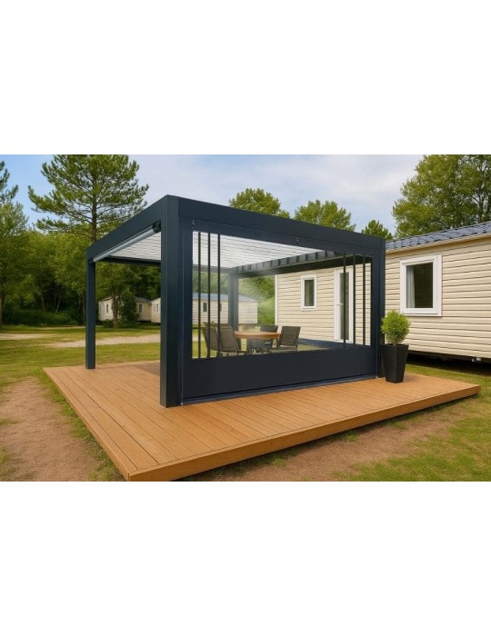 Bâche de fermeture sur-mesure pour pergola motif Angles| CloZIP