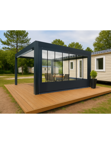 Bâche de fermeture pergola verrière sur-mesure | CloZIP 2