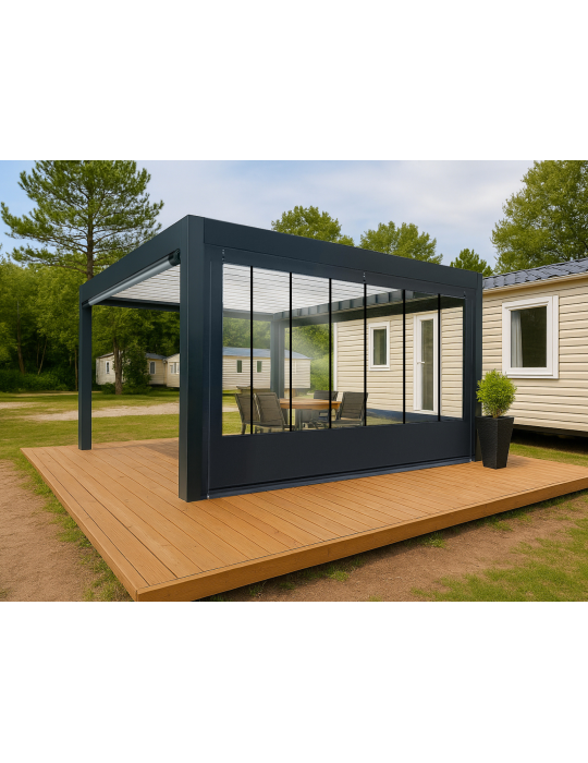 Bâche de fermeture pergola verrière sur-mesure | CloZIP