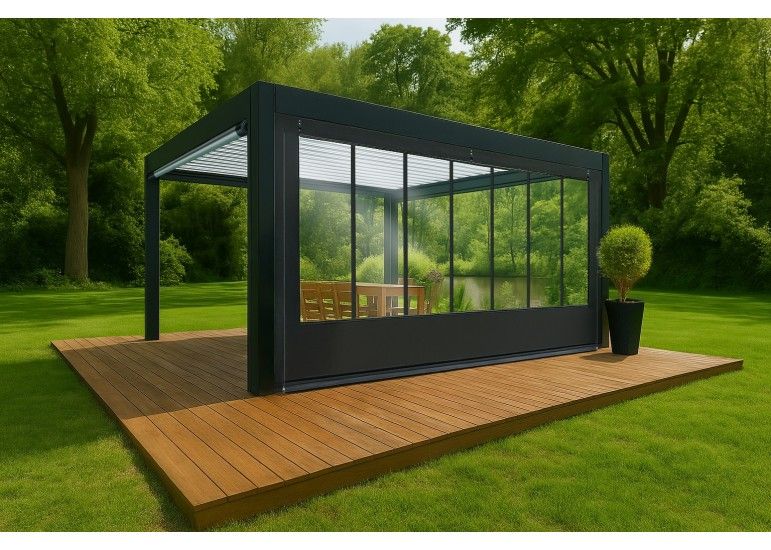 Bâche de fermeture pergola verrière sur-mesure | CloZIP