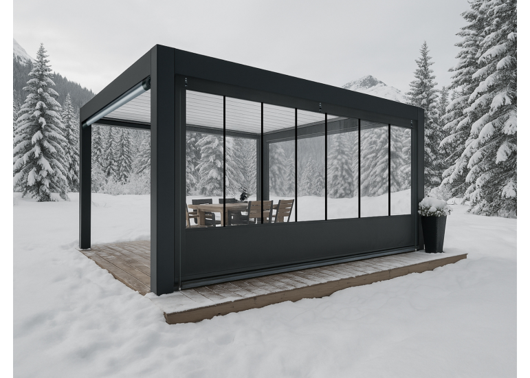 Bâche de fermeture pergola verrière sur-mesure | CloZIP
